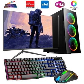 Resim Collect RKT980381 i5-4440 8 GB 480 GB SSD 4 GB RX550 24" Free Dos Masaüstü Oyuncu Bilgisayarı 