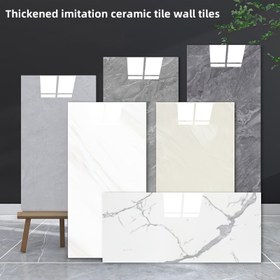 Resim 10 adet, 20 adet Köpük Taklit Mermer Karolar, Kendinden yapışkanlı Duvar Stickerları, PVC ve PE Malzemeler, Yıkanabilir Düz Puzzle Deseni, Oturma Odası Mutfak Arka Plan Banyo Su Geçirmez Duvar Stickerları, Ev Kesilebilir Yaratıcı Su Geçirmez Duvar Kağıdı, Ev Dekorasyonu, Ev Malzemeleri, Oda Dekorasyonu 