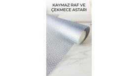 Resim Alvo Store Buğz Kaydırmaz Pvc Raf Örtüsü 45X300 cm Şeffaf Dolap Içi Koruyucu Kaplama 