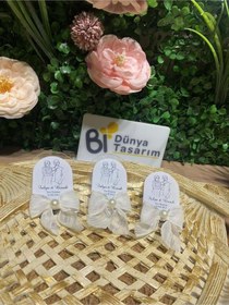 Resim Uv Baskı Pleksi Magnet Söz, Nişan, Nikah, Düğün, Kına, Doğum Günü 15 Adet Altın Eskitme 