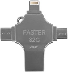 Resim 4 in1 Metal 32 GB Flash Bellek (USB - Type-C - Micro USB -) 