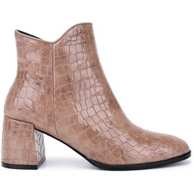 Resim Tamer Tanca Kadın Hakiki Deri Vizon Klasik Bot 33 17020 Bn Bot Sk25-26 Vızon Kroko Rugan Vizon 