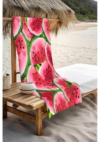 Resim Dijital Baskı Plaj Deniz Havlusu Karpuz Desenli Peştamal Hvl0020 Renkli 