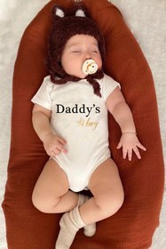 Resim bebeqon Daddy's Boy Yazılı Bebek Zıbın 