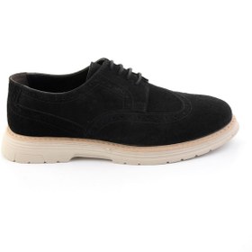 Resim Bambi Siyah Hakiki Deri Erkek Oxford Ayakkabı E01698002602 