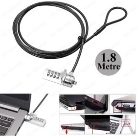 Resim BK Teknoloji 1.8 Metre Şifreli Çelik Notebook Güvenlik Kilidi 