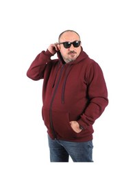 Resim Moc Grande Mocgrande Büyük Beden Unisex Kapüşonlu 3Ip Sweat 11701 Murdum Mürdüm 