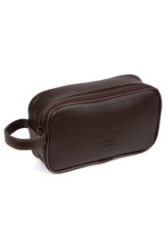 Resim Newish Polo Erkek Kahverengi Deri Portföy Clutch Traş Kozmetik Bakım ve Günlük El Çantası new277 
