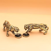 Resim 1 adet, Pirinç Kaplan Heykeli, 3D Minyatür Figür, Çay Masası, Masa, Feng Shui, Bahçe, Şenlik, Ev ve Mutfak Dekoru için Dekoratif Masaüstü Süs, Noel, Cadılar Bayramı Süslemeleri için Güç Gerektirmez, Sonbahar Ev Dekoru Koleksiyon Figürleri 
