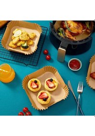 Resim Büyük Boy Fritöz Pişirme Kağıdı 50 Adet Ahşap 