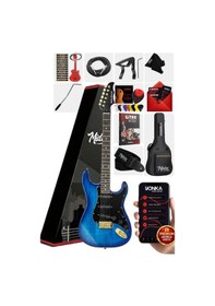 Resim Midex GLC-40BL Profesyonel Elektro Gitar Mavi (Stand Gigbag Askı 
