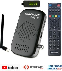 Resim Sunplus Astra Delta Full Hd Çanaksız Uydu Alıcı Akıllı Kumanda 