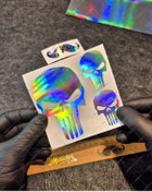 Resim Bay Etiket HLG5V2 Hologram SS Kurukafa Etiketi Üçlü Set 