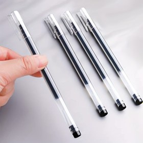 Resim 6 adet / 10 adet Büyük Kapasiteli 0.5mm İğne Tüpü Jel Kalem, Öğrenciler ve Ofis Yazısı için Uygun 