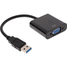 Resim 1080 Harici Video Kartı Çok Monitör Usb3.0 Için VGA Adaptörü Için Projektör # 1 Siyah 