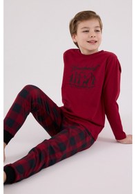 Resim Arnetta Erkek Çocuk Bordo Pijama Takımı 5274-48515 Bordo 
