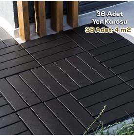 Resim Porsima 1066 36lı Bahçe Balkon Teras Zemin Döşemesi Karosu Antras 