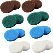 Resim 20 adet Bosch ev ve bahçe 6033 pil temizleme pedi fırçaları ile uyumlu ev temizleme fırçası seti (8 sünger ped, 4 mutfak pedi, 4 öğütme pedi, 4 mikrofiber ped) 