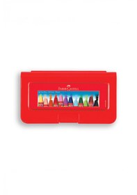 Resim Faber-Castell Altıgen Pastel Boya, 12 Renk, Plastik Kutu, Yumuşak ve Canlı Renkler, Rahat Kullanım,Etkili Uygulama 