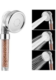 Resim N&m Store %50 Su Tasarruflu Ve Arıtmalı Doğal Taşlı Banyo El Duş Başlığı Çok Renkli 