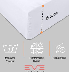 Resim Bebek & Çocuk Antialerjik Pamuklu RanForce Lastikli Çarşaf ve Yastık Kılıfı Takımı - Lacivert / 70 x 140 