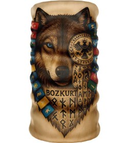 Resim Bebo Store Extreme Outdoor Spor , Motorcu Ve Bisiklet Kullananlara Özel Desenli Buff Boyunluk Bandana Balaklava Kurt-192 Çok Renkli 