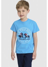 Resim U.s. Polo Assn. Erkek Çocuk Kobalt Tişört 50327036-vr077 