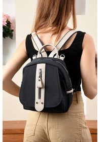 Resim Just Polo Kadın Günlük Kullanıma Uygun Ayarlanabilir Askılı Lüks Sırt Çantası Shopper Lacivert - Taş 