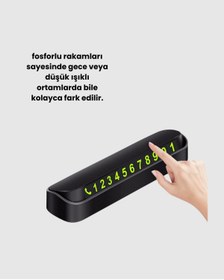 Resim Nemere Fosforlu Araç İçi Park Kartı Numaratörü Tech 