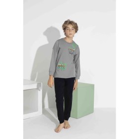 Resim Rapapa AYKIDS Erkek Çocuk Baskılı Uzun Kollu Pijama Takımı Mevsimlik 74111-Y 