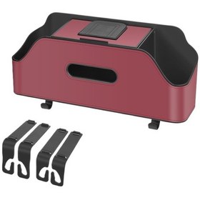 Resim Araba Koltuğu Arka Saklama Kutusu Çanta Araba Çok Fonksiyonlu Saklama Kutusu Mendil Kutusu Su Dağı Tutucu Saklama Kutusu Saklama Kutusu Wine Red 