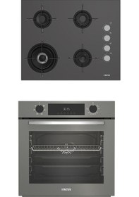 Resim Altus ALA 189 DG Woklu - 322 G Turbo 2'li Gri Cam Ankastre Set 