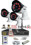 Resim IDS DS-2015HD-SET3-ARRAY 3 Kameralı 1080P Full HD 5 MP Sony Lensli Kamera Seti - 2015 
