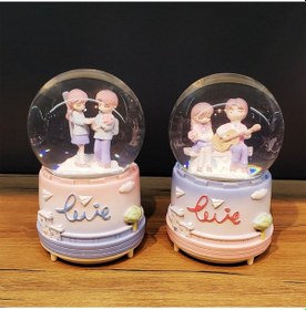 Resim Sevimli Sevgililer Büyük Boy Kar Küresi - 9087257635309do 