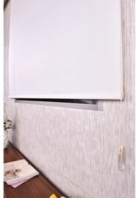 Resim Ekru Düz Etek Dilimsiz İp 1000 Zebra Stor Güneşlik Perde 