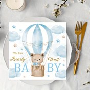 Resim 24 Adet Mavi Ayı Temalı Tek Kullanımlık Peçeteler Çocuk Partileri & Duşlar İçin - 2 Katmanlı, Çocuk Hediyeleri & Kutlamalar İçin Mükemmel, Teddy Bear Çocuk Duş Süslemeleri 
