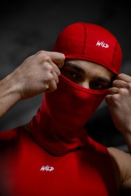 Resim Wild Athletic Balaklava Termal Spor Motor Maske Kırmızı Shadow 
