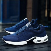 Resim Erkekler İçin Trend Mesh Rahat Ve Nefes Alabilen Spor Koşu Ayakkabısı Mavi 