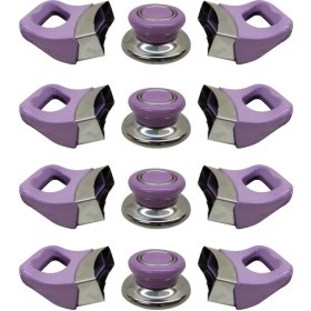 Resim Sultanoğlu Lila Tencere Tava Yan Kulpları ve Kapak Kulpu Seti (4 Set) 