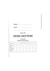 Resim Ders Defteri 7 Derslik Günlük Yoklama Fişli 