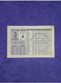 Resim 3 Ekim 2002 Takvim Yaprağı - Nostalji Koleksiyonluk Takvim Yaprağı A 