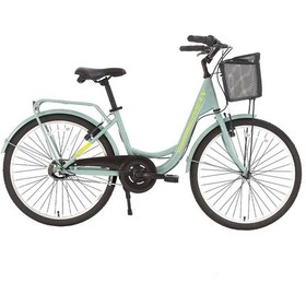 Resim Bisan Sorrento Kadın Şehir Bisikleti 44cm V 28 Jant 3 Vites Yeşil Silver Çok Renkli 