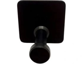 Resim Yapışkanlı Havlu Bornoz Askılık Mantar Tekli Mat Siyah 4 Lü Paket 