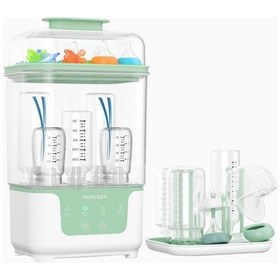 Resim Momcozy Elektrikli Buhar Sterilizatörü ve Kurutucu 6 Biberon Kapasiteli Biberon Isıtıcı ve Sterilizatör Green 