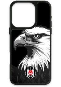 Resim Beşiktaş Büyük Kartal Cam Telefon Kılıfı - iPhone 16 Pro 