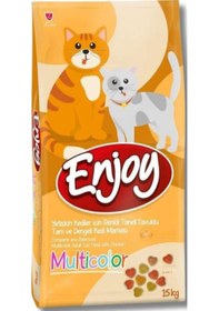 Resim Enjoy Multi Color Tavuklu Yetişkin Kedi Maması 15 KG 