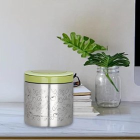 Resim Tantitoni Tedemeı Paslanmaz Çelik Yuvarlak Desenli Yemek Termosu 630ml 