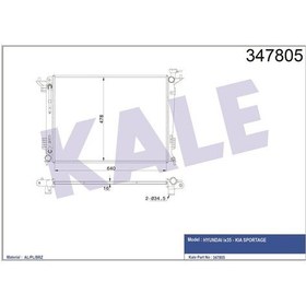 Resim Kale Oto Radyatör 347805 Radyatör Ix35-Sportage 1,6-2,0 10- Benzinli Otomatık Vites 
