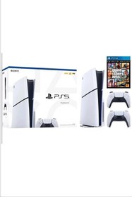 Resim Playstation 5 Slim 1 Tb Türkçe Menü + 2. Dualsense Gamepad + Gta 5 Hediyeli+ Tr Uyumlu Güç Kablosu 