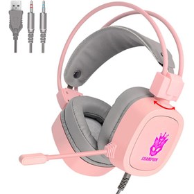 Resim S100 Gaming Headset 7.1 Kanal 3.5mm / USB Kablolu Kulaklık Rgb Işık 50MM Sürücü Oyunu Kulaklık Gürültü Laptop Gamer Pc Için Iptal - Pembe 3.5mm (Yurt Dışından) 